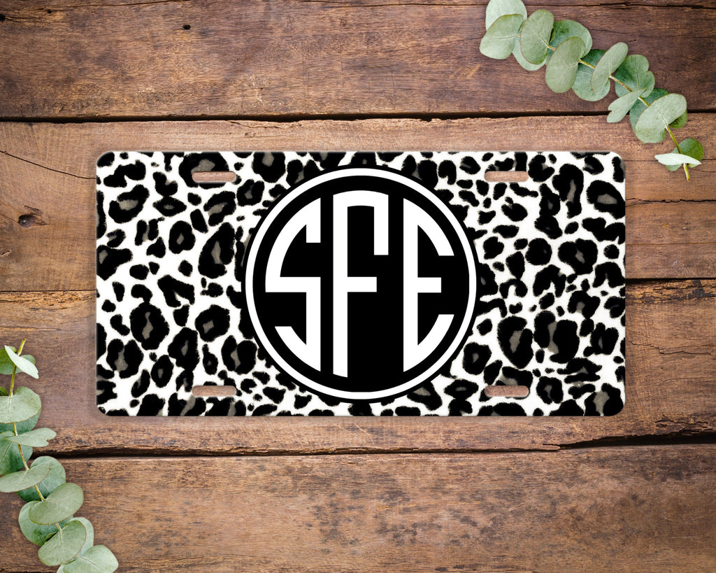 Animal Print License Plate , Monogram Vanity Cheetah License Plate