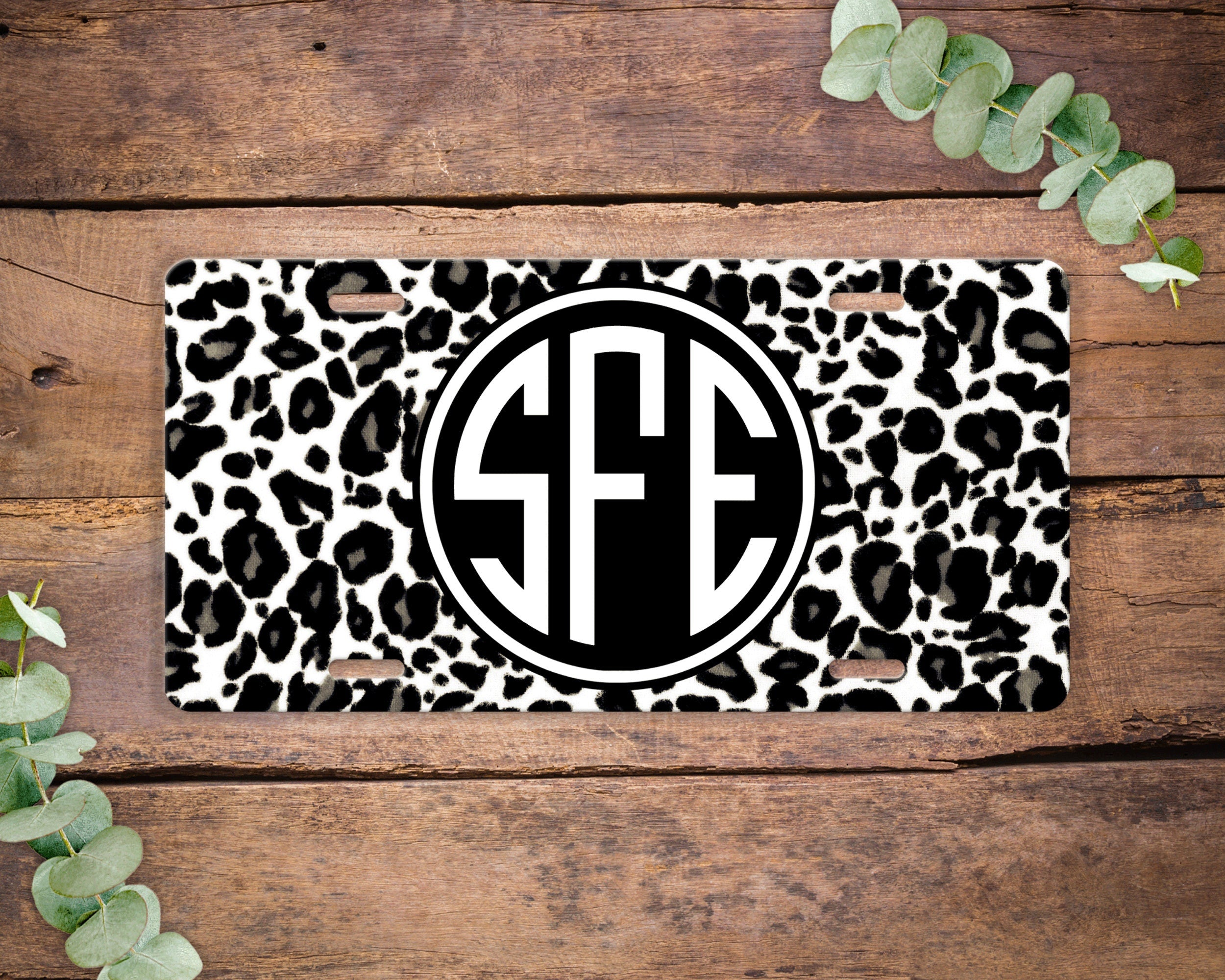 Animal Print License Plate , Monogram Vanity Cheetah License Plate