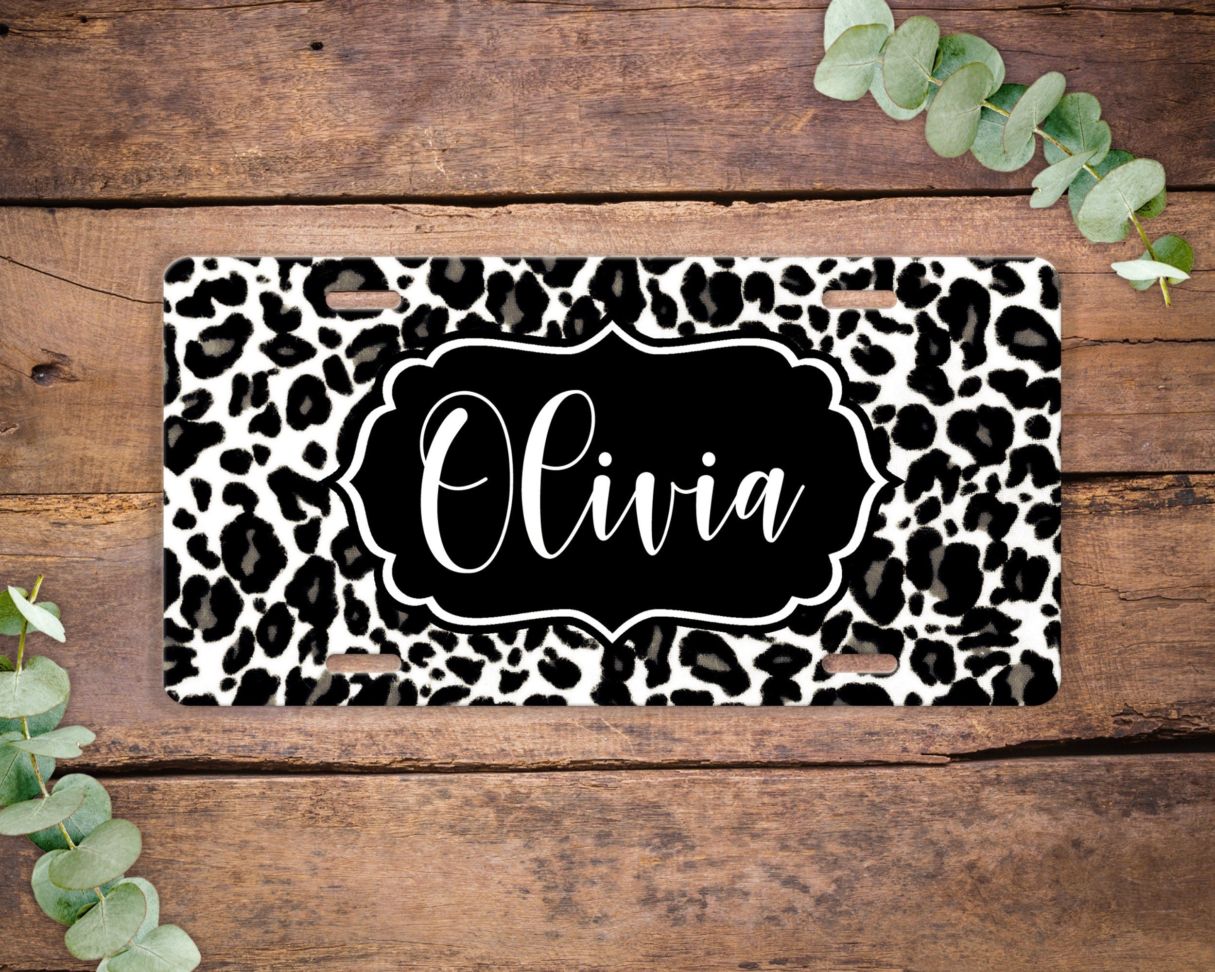 Animal Print License Plate , Cheetah Name Vanity License Plate