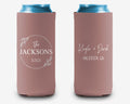 Wedding Custom Can Cooler, Modern Wreath Wedding Can Cooler Favors, Personalized Can Cooler Sleeve