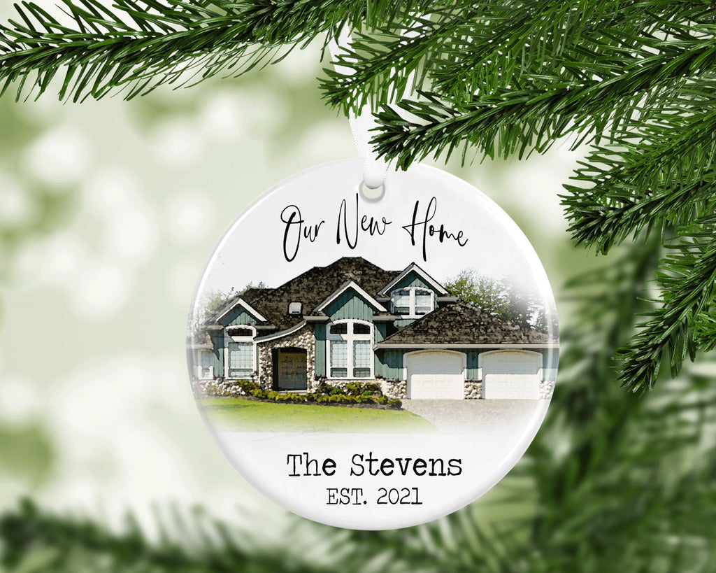 Personalized Our New Home Ornament, House Christmas Ornament, Custom Home Ornament