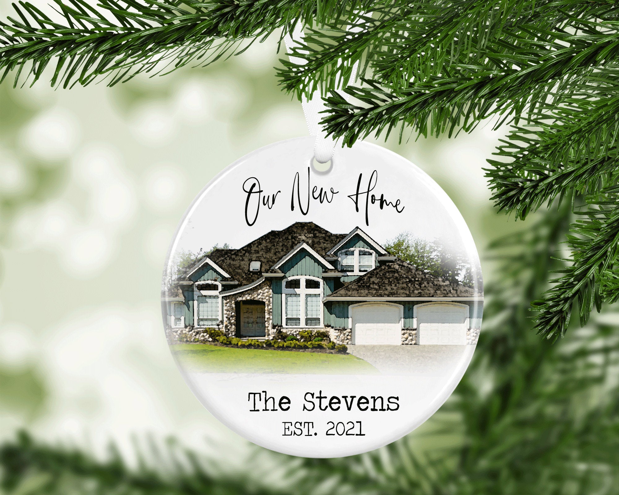 Personalized Our New Home Ornament, House Christmas Ornament, Custom Home Ornament