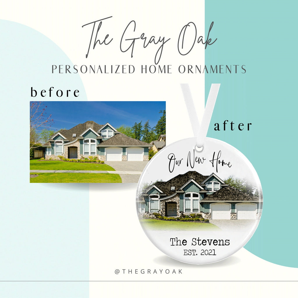Personalized Our New Home Ornament, House Christmas Ornament, Custom Home Ornament