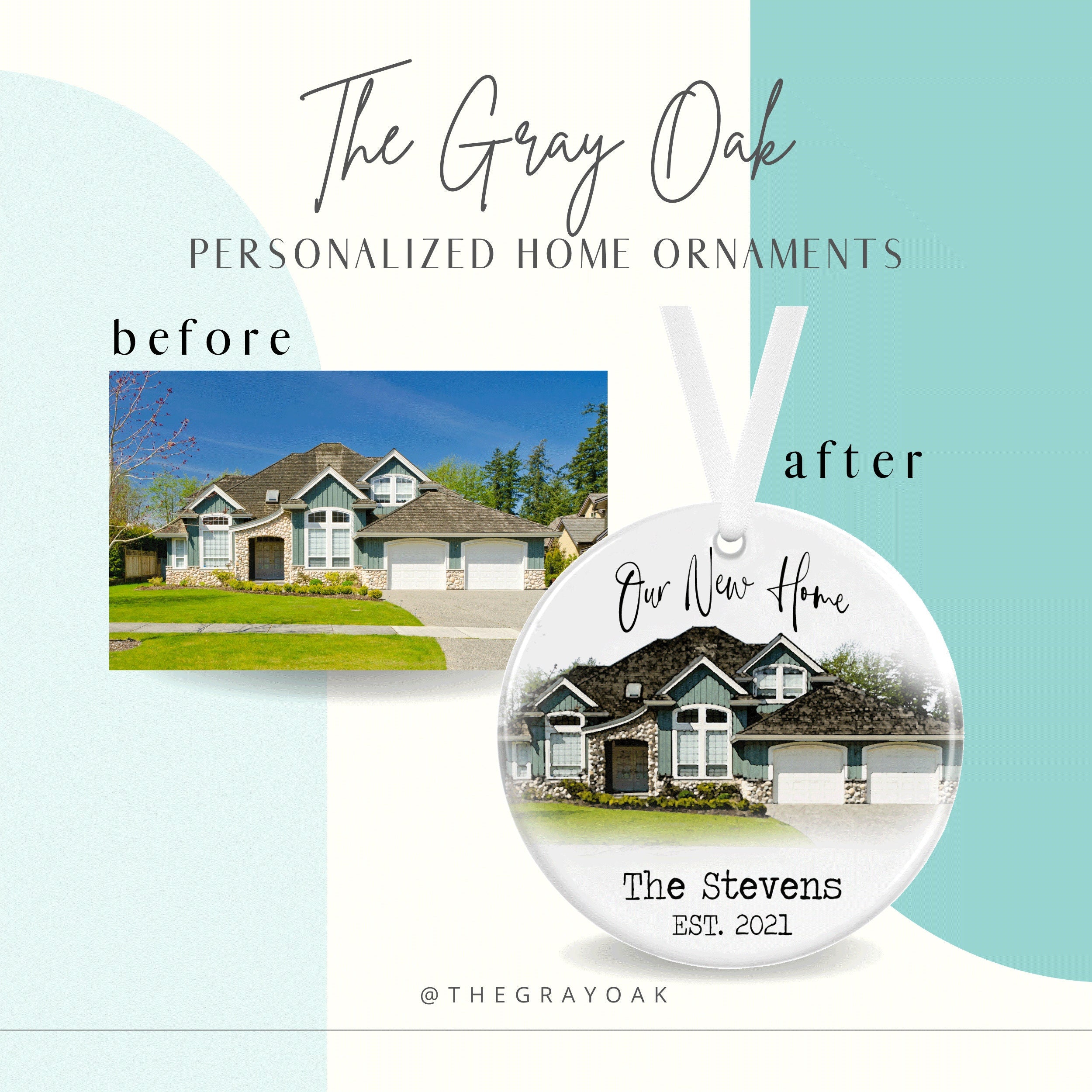 Personalized Our New Home Ornament, House Christmas Ornament, Custom Home Ornament