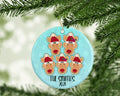 Personalized Family Reindeer Christmas Ornament, Custom Family Christmas Ornament