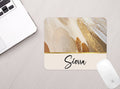 Personalized Neutral Gold Mousepad Personalized Monogram Mouse pad