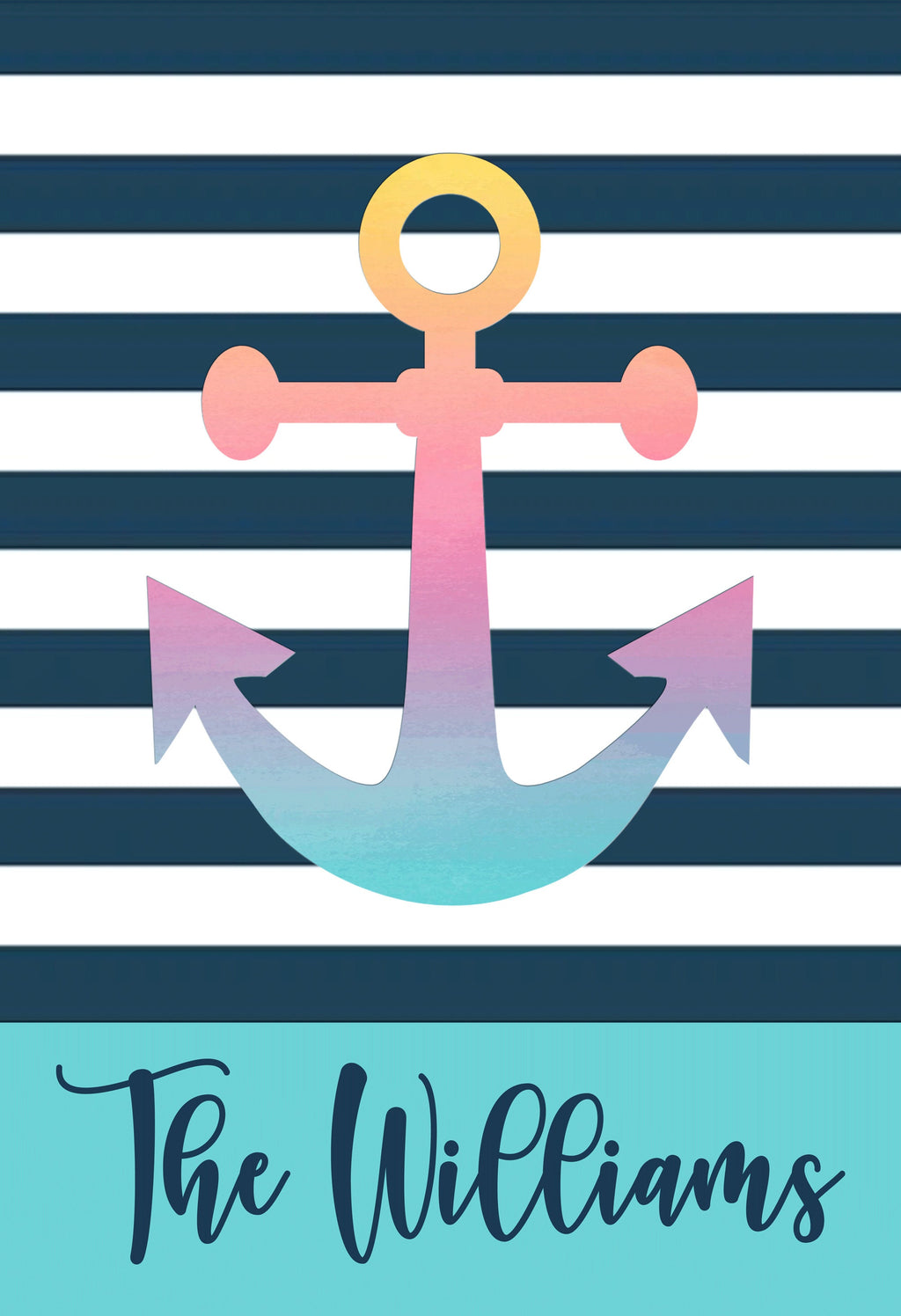 Personalized Welcome Garden Flag, Anchor Garden Flag, Custom Lake House Anchor Garden Flag