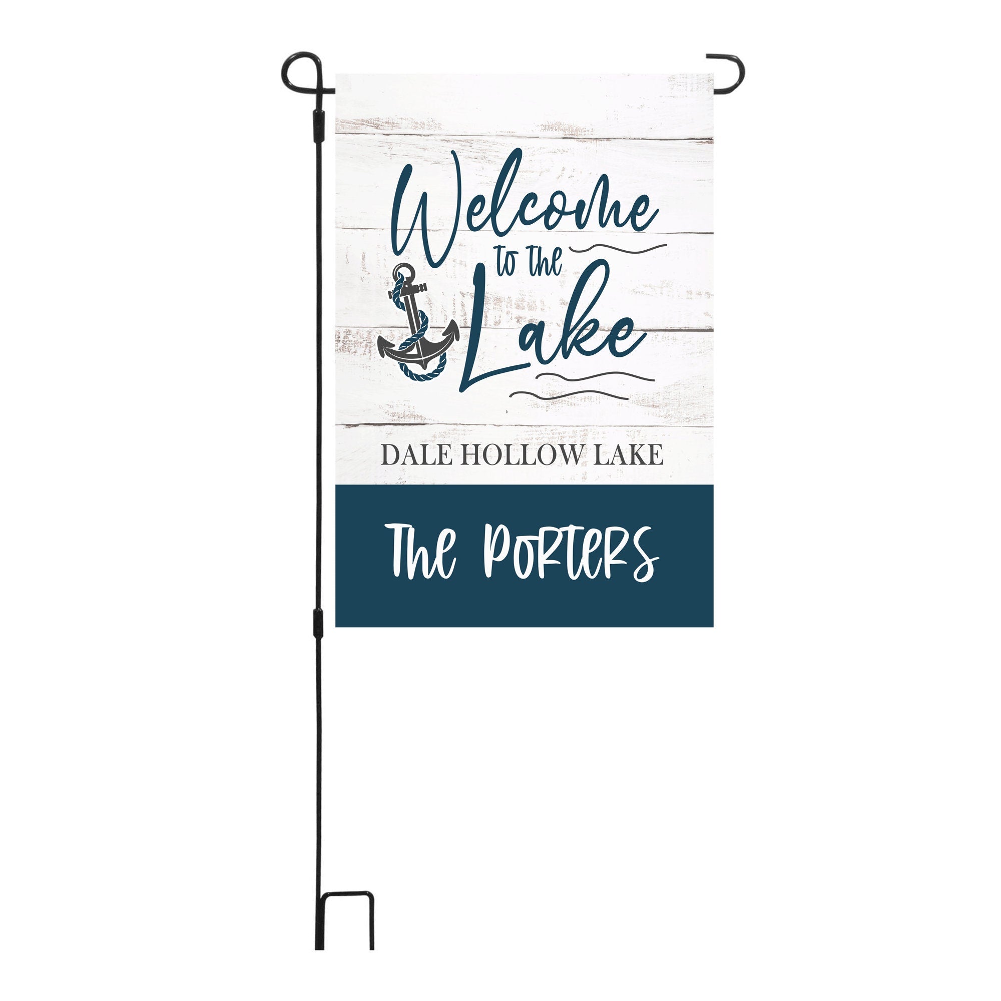 Personalized Welcome Garden Flag, Welcome to the Lake Garden Flag, Custom Lake House Anchor Garden Flag