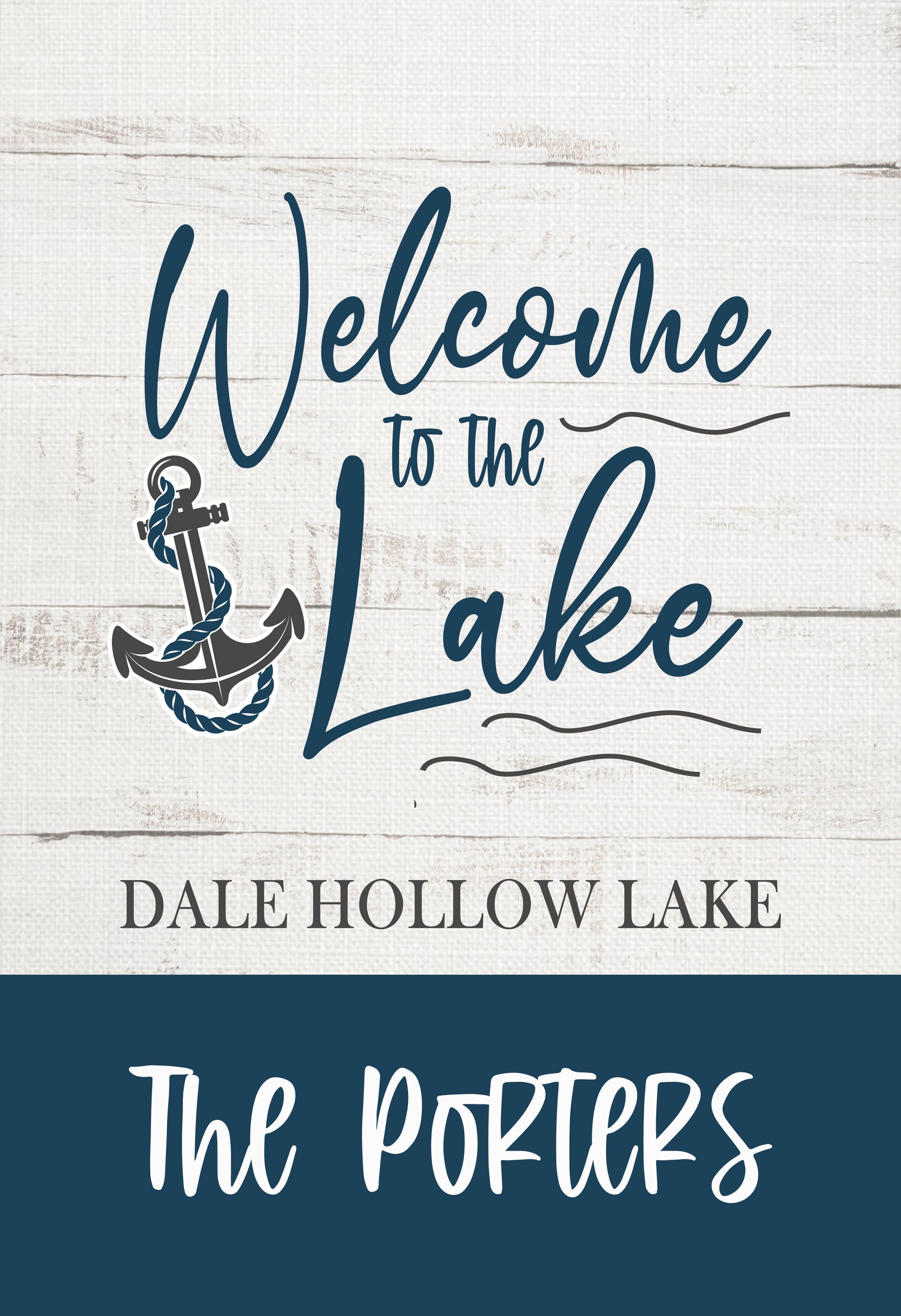Personalized Welcome Garden Flag, Welcome to the Lake Garden Flag, Custom Lake House Anchor Garden Flag