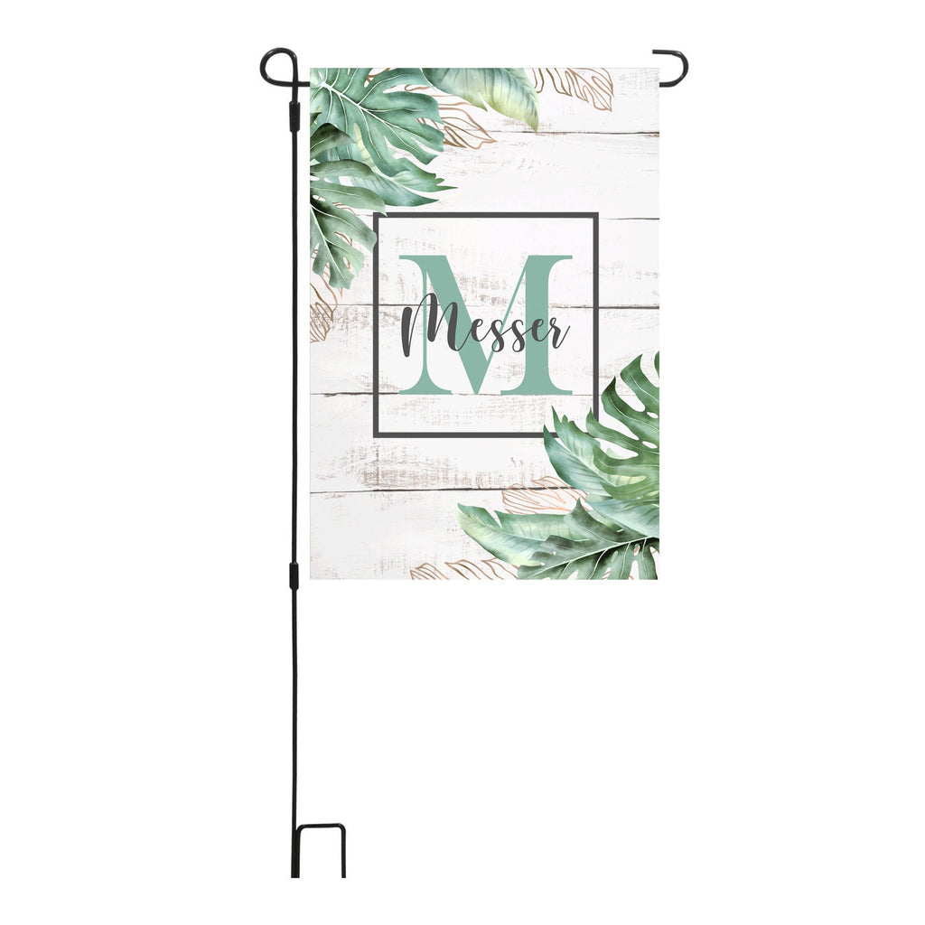 Personalized Welcome Garden Flag, Custom Tropical Beach Garden Flag