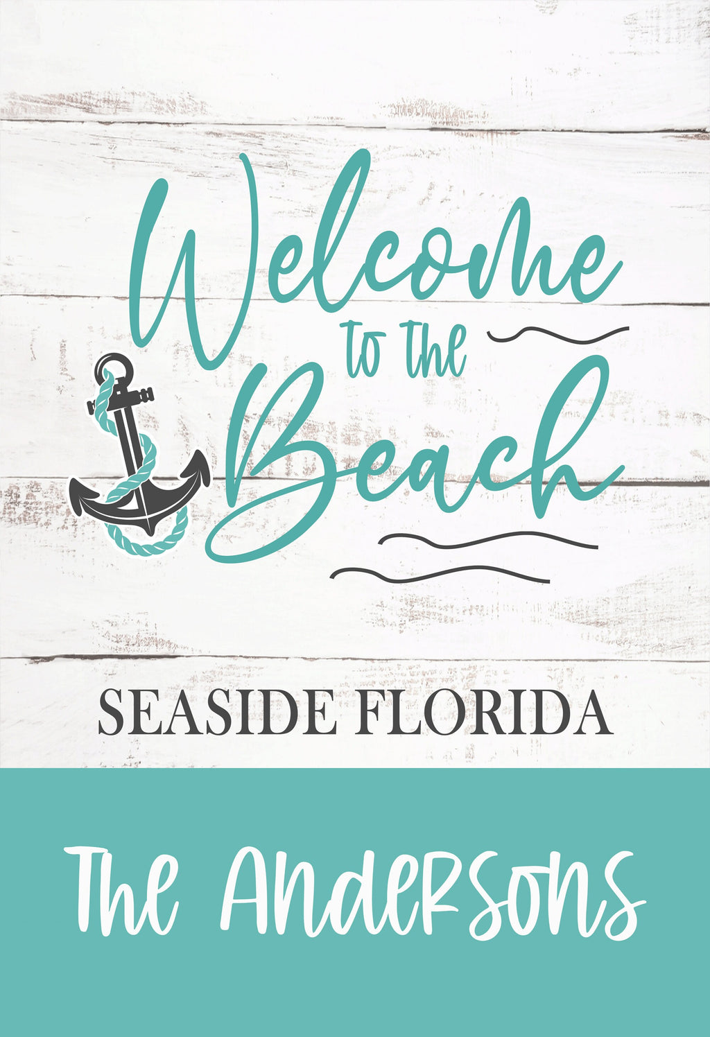 Personalized Welcome Garden Flag, Custom Beach Garden Flag