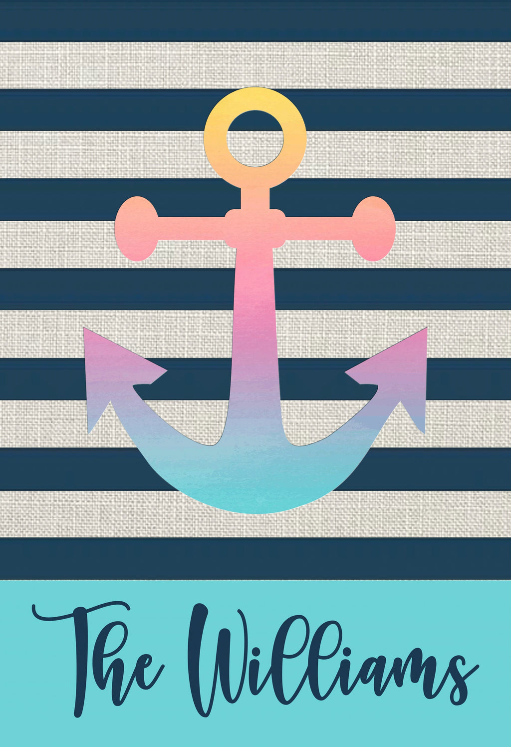 Personalized Welcome Garden Flag, Anchor Garden Flag, Custom Lake House Anchor Garden Flag