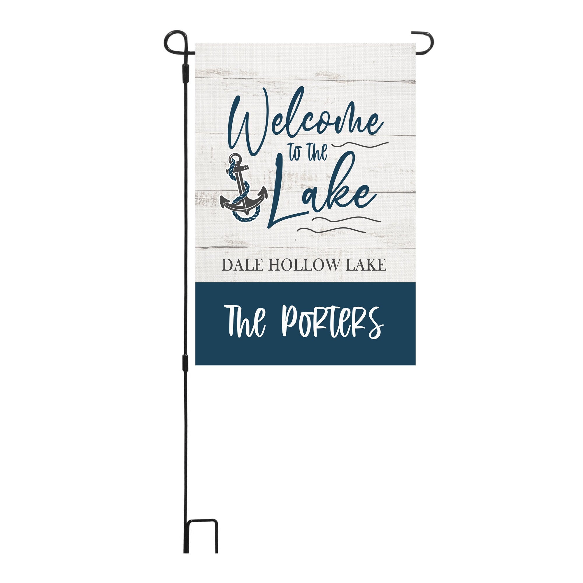 Personalized Welcome Garden Flag, Welcome to the Lake Garden Flag, Custom Lake House Anchor Garden Flag