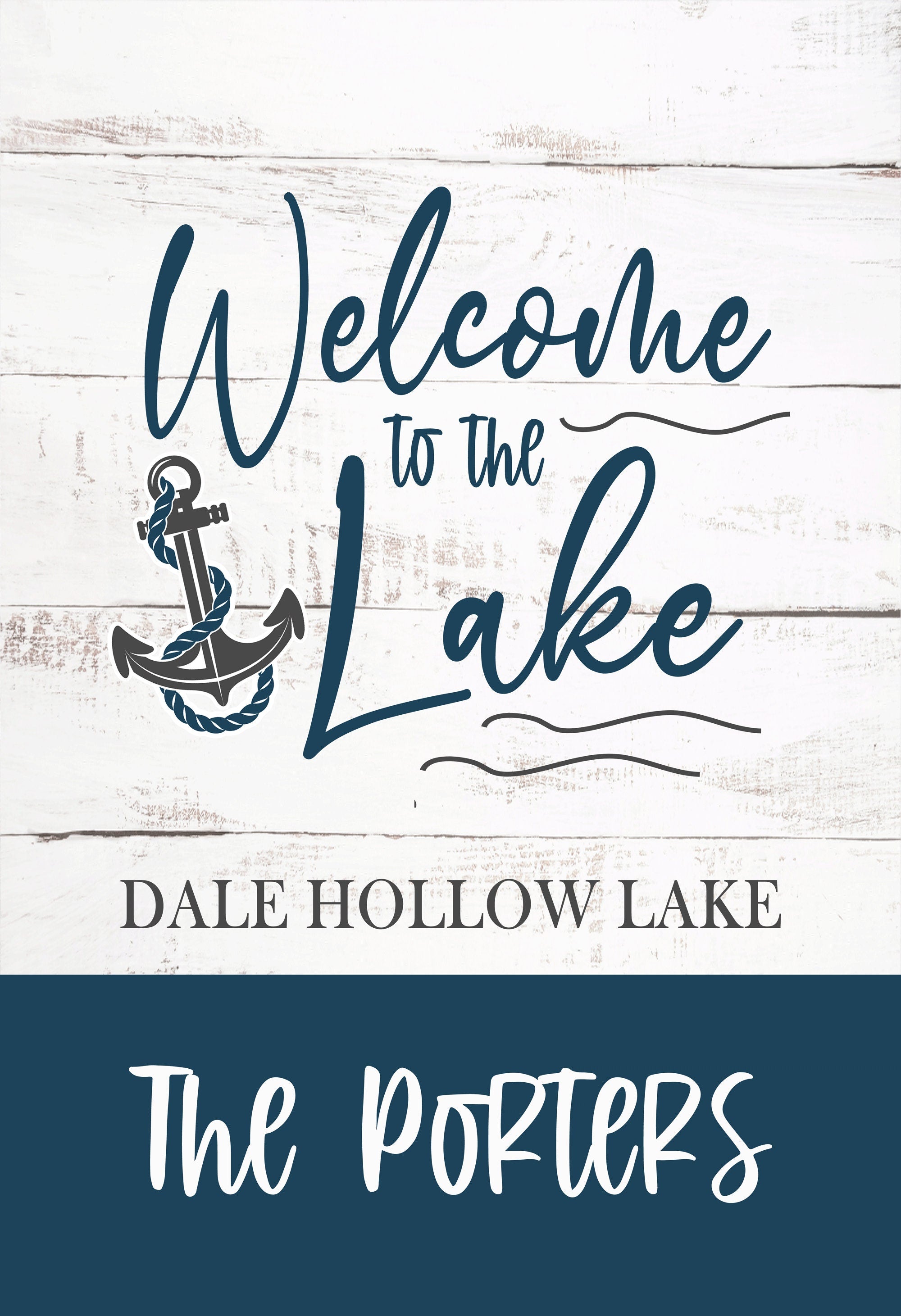 Personalized Welcome Garden Flag, Welcome to the Lake Garden Flag, Custom Lake House Anchor Garden Flag