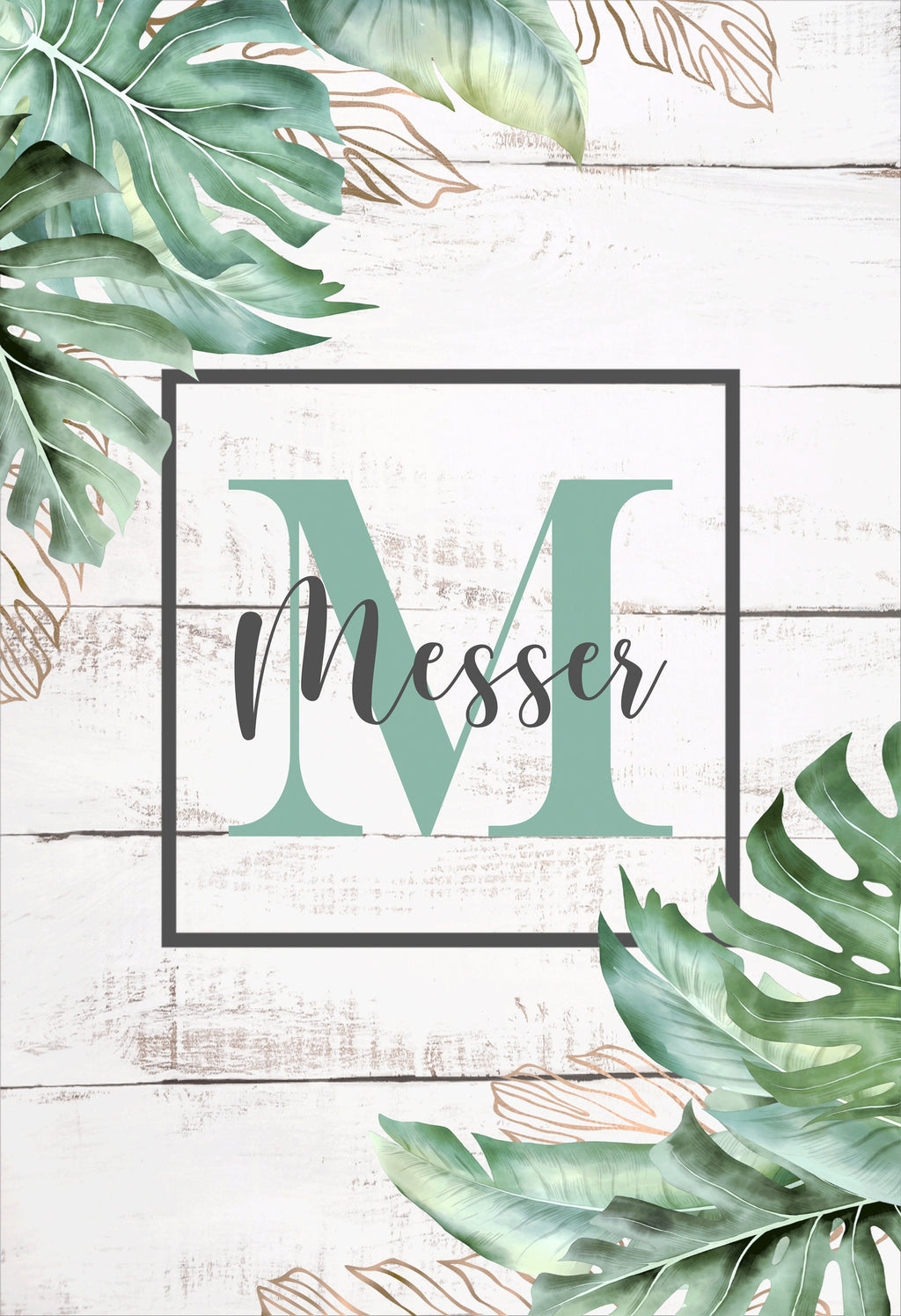 Personalized Welcome Garden Flag, Custom Tropical Beach Garden Flag