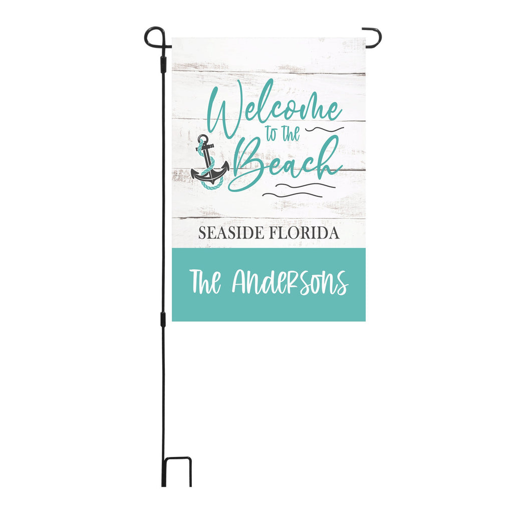 Personalized Welcome Garden Flag, Custom Beach Garden Flag