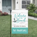 Personalized Welcome Garden Flag, Custom Beach Garden Flag