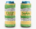 St. Patrick's Day Striped Can Cooler St. Paddy's Day Personalized Can Cooler Sleeve