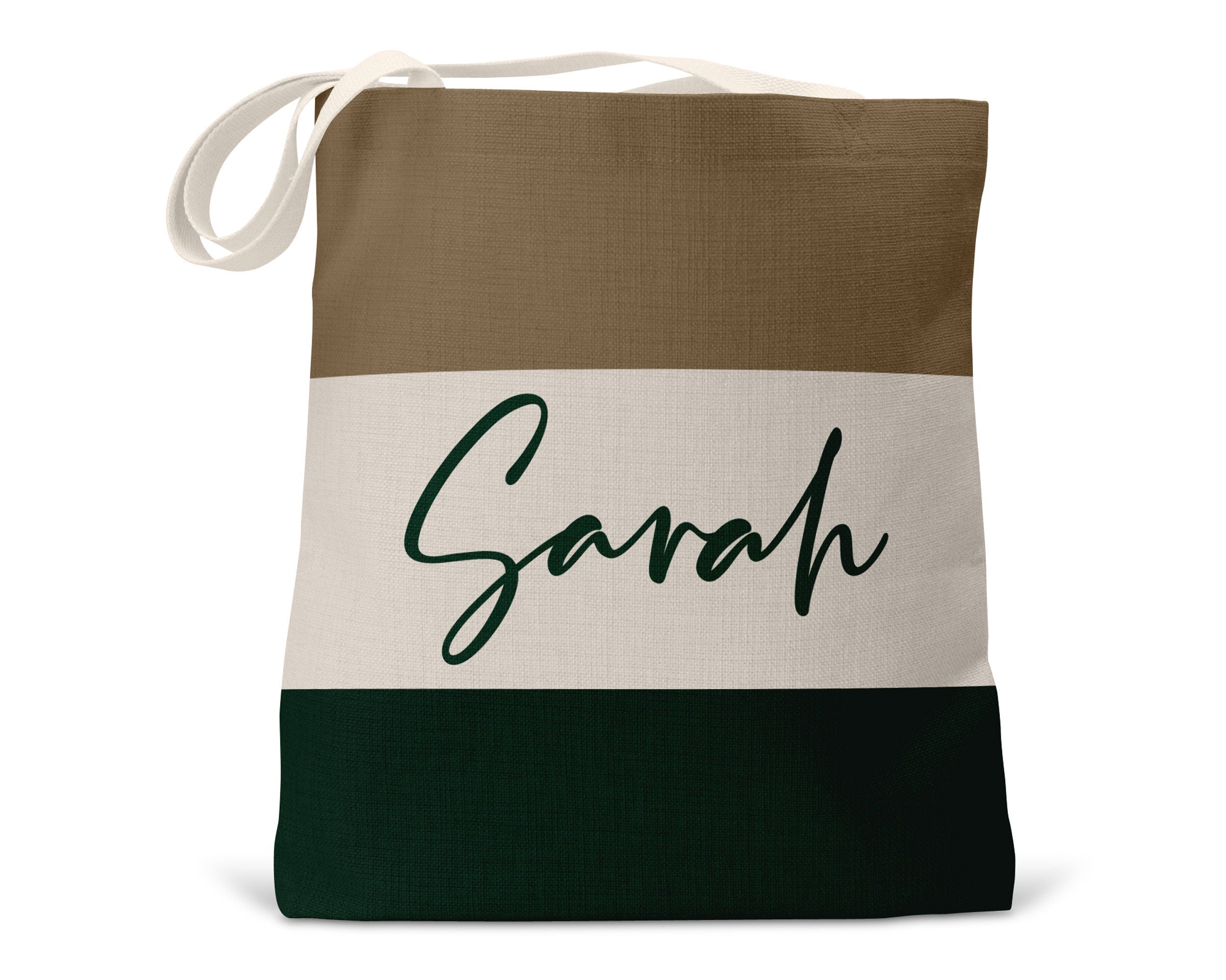 Personalized Striped Tote Bag, Bridesmaid Totes Gift, Name Canvas Tote, Girls Weekend Tote