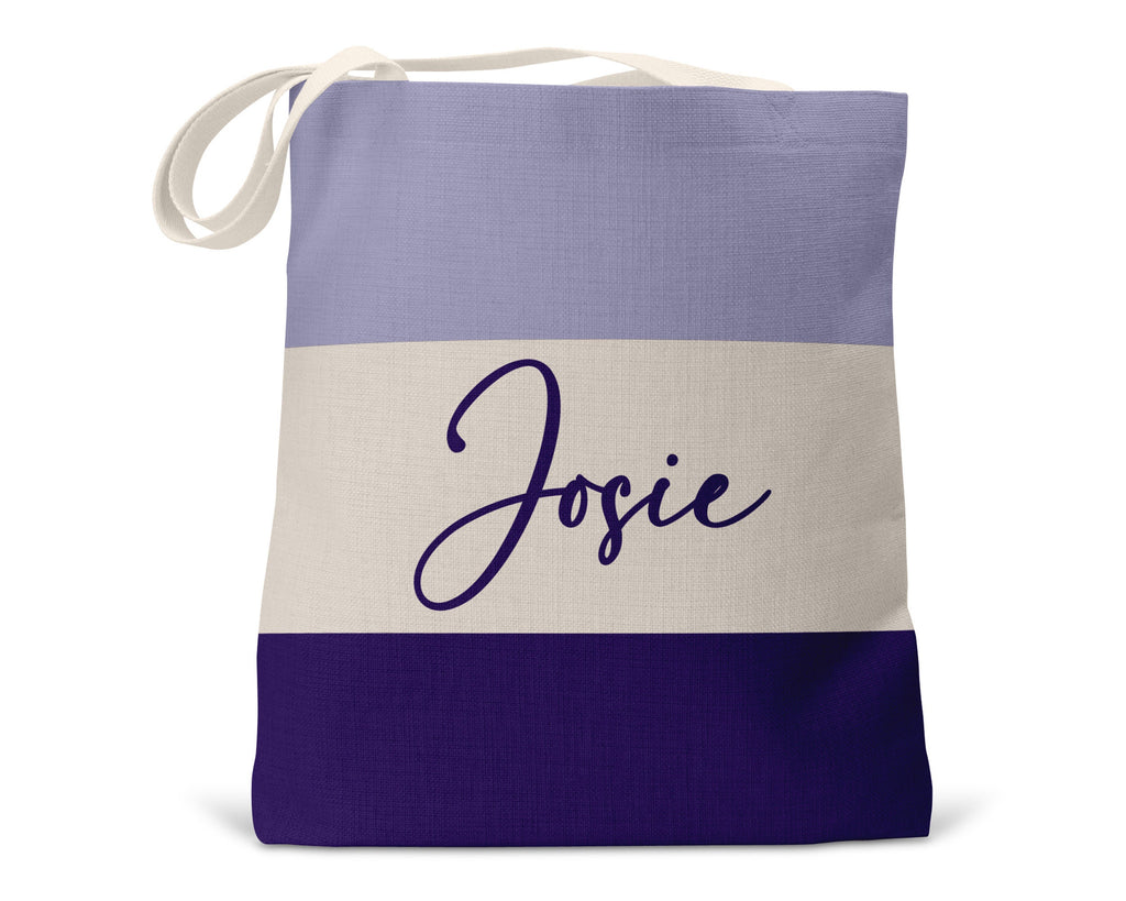 Personalized Striped Tote Bag, Bridesmaid Totes Gift, Name Canvas Tote, Girls Weekend Tote