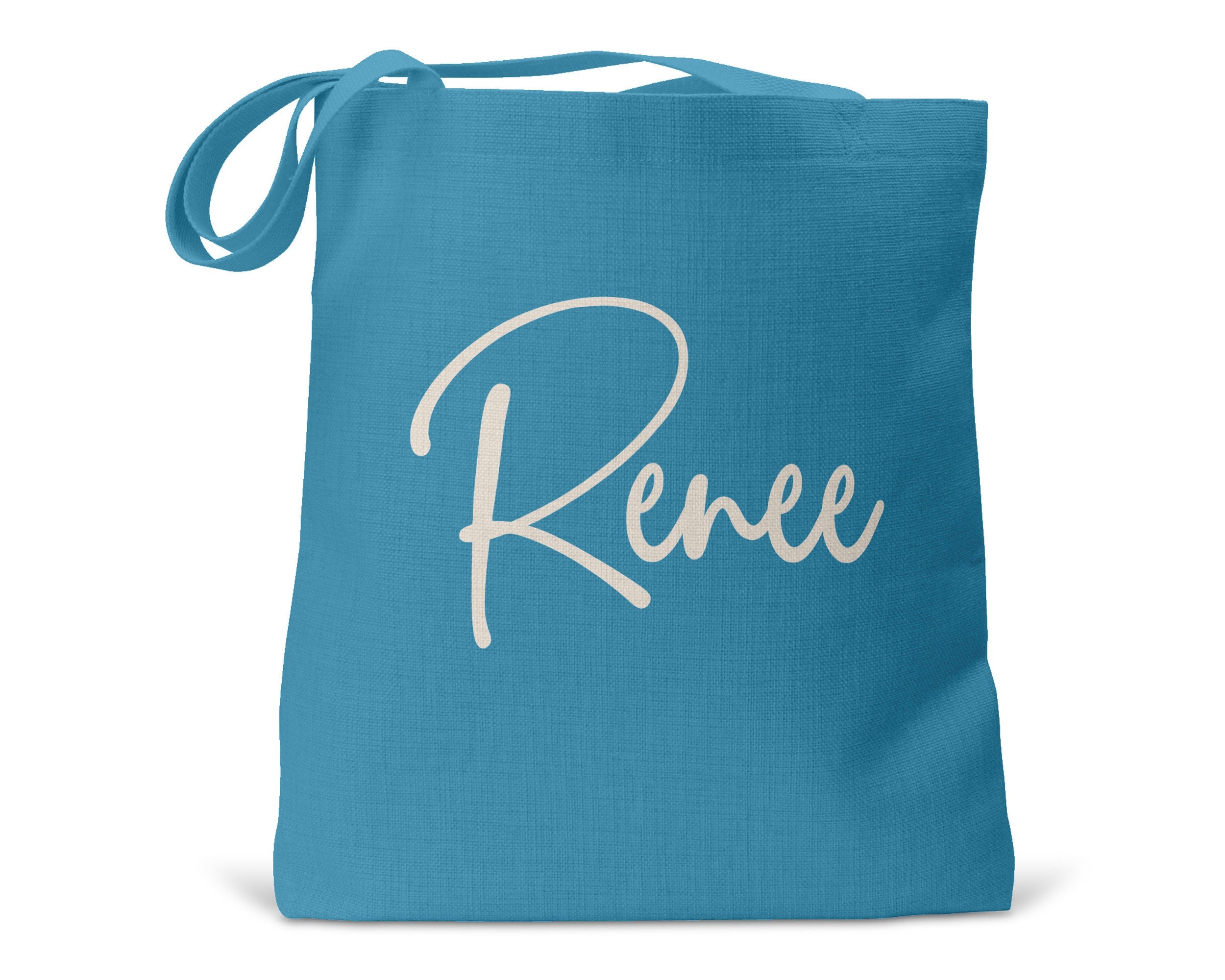 Personalized Solid Tote Bag, Bridesmaid Totes Gift, Name Canvas Tote, Girls Weekend Tote