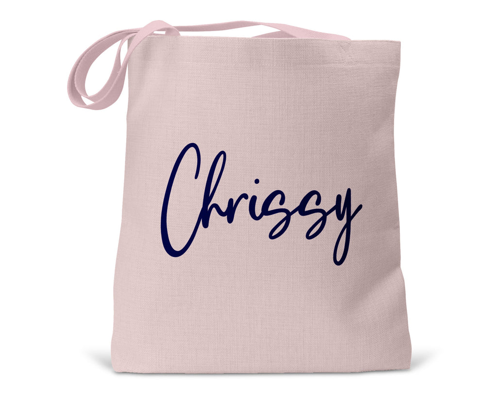 Personalized Solid Tote Bag, Bridesmaid Totes Gift, Name Canvas Tote, Girls Weekend Tote