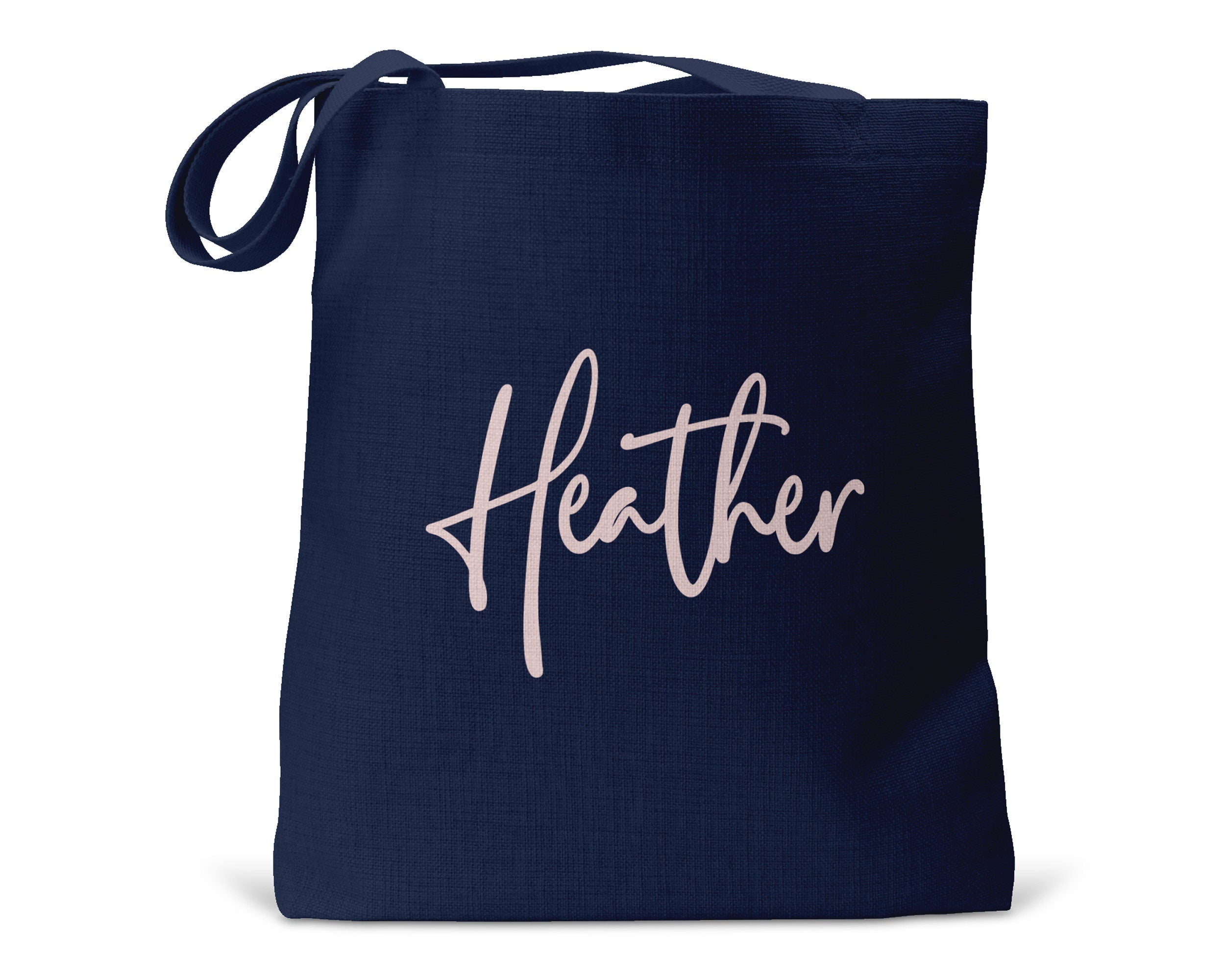 Personalized Solid Tote Bag, Bridesmaid Totes Gift, Name Canvas Tote, Girls Weekend Tote