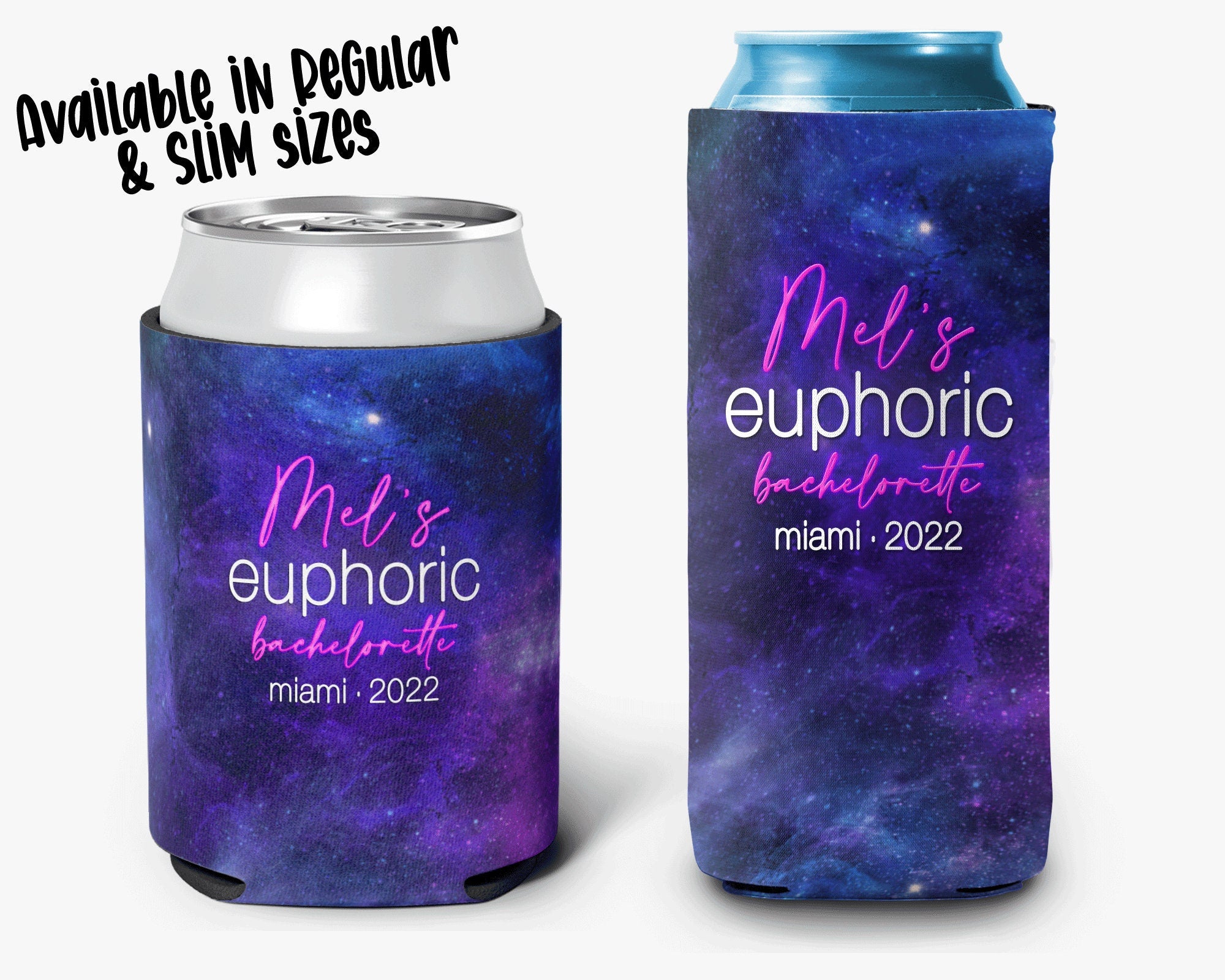 Bachelorette Party Can Cooler Nightclub Theme - Bridal Party Personalized Can Cooler Sleeve