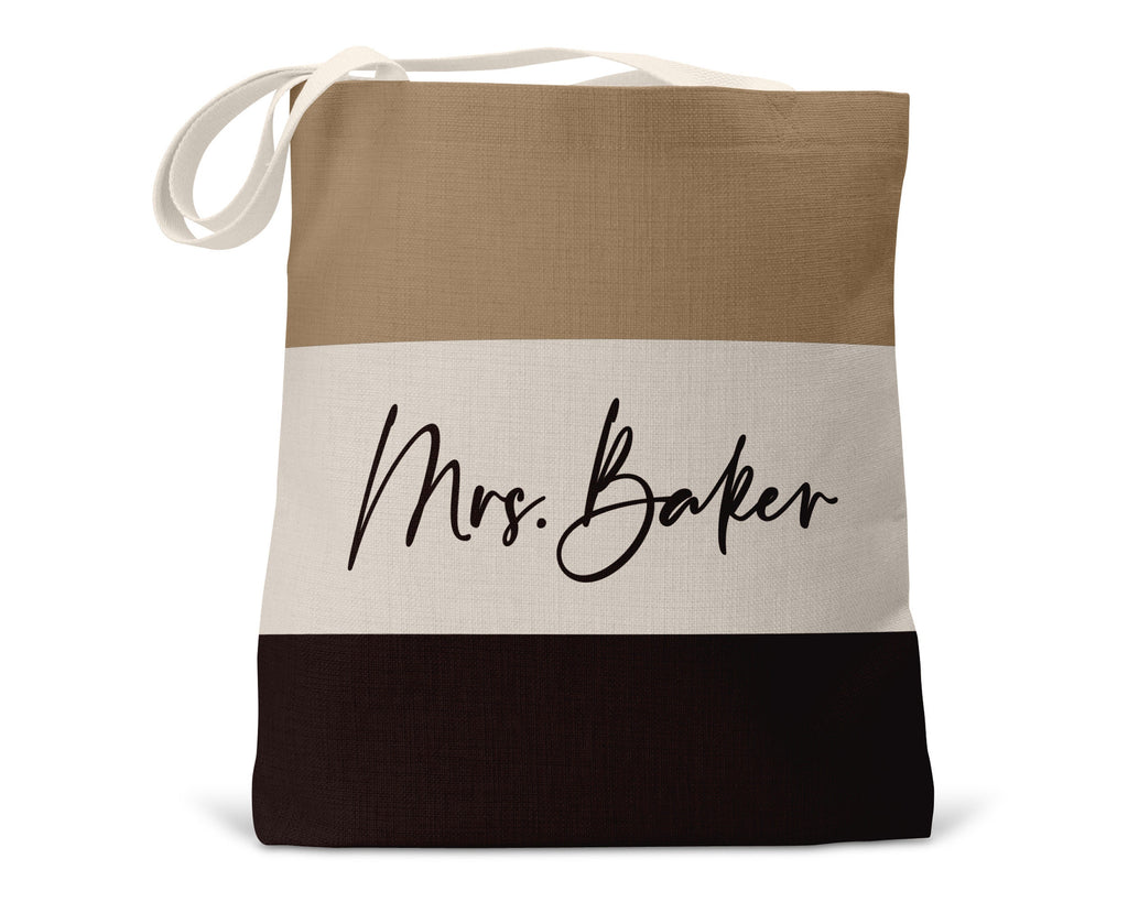 Personalized Striped Tote Bag, Bridesmaid Totes Gift, Name Canvas Tote, Girls Weekend Tote