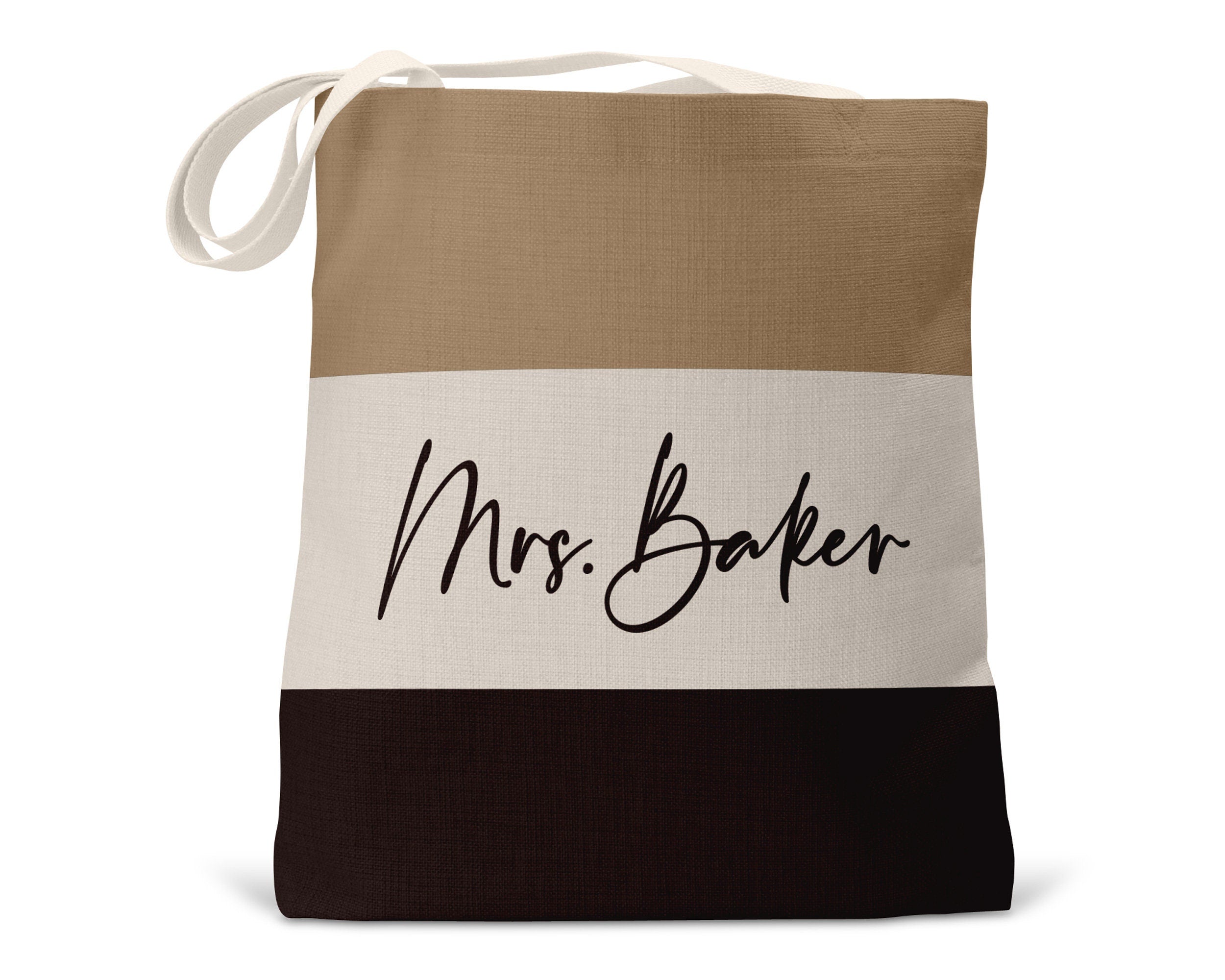 Personalized Striped Tote Bag, Bridesmaid Totes Gift, Name Canvas Tote, Girls Weekend Tote