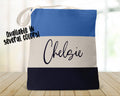 Personalized Striped Tote Bag, Bridesmaid Totes Gift, Name Canvas Tote, Girls Weekend Tote