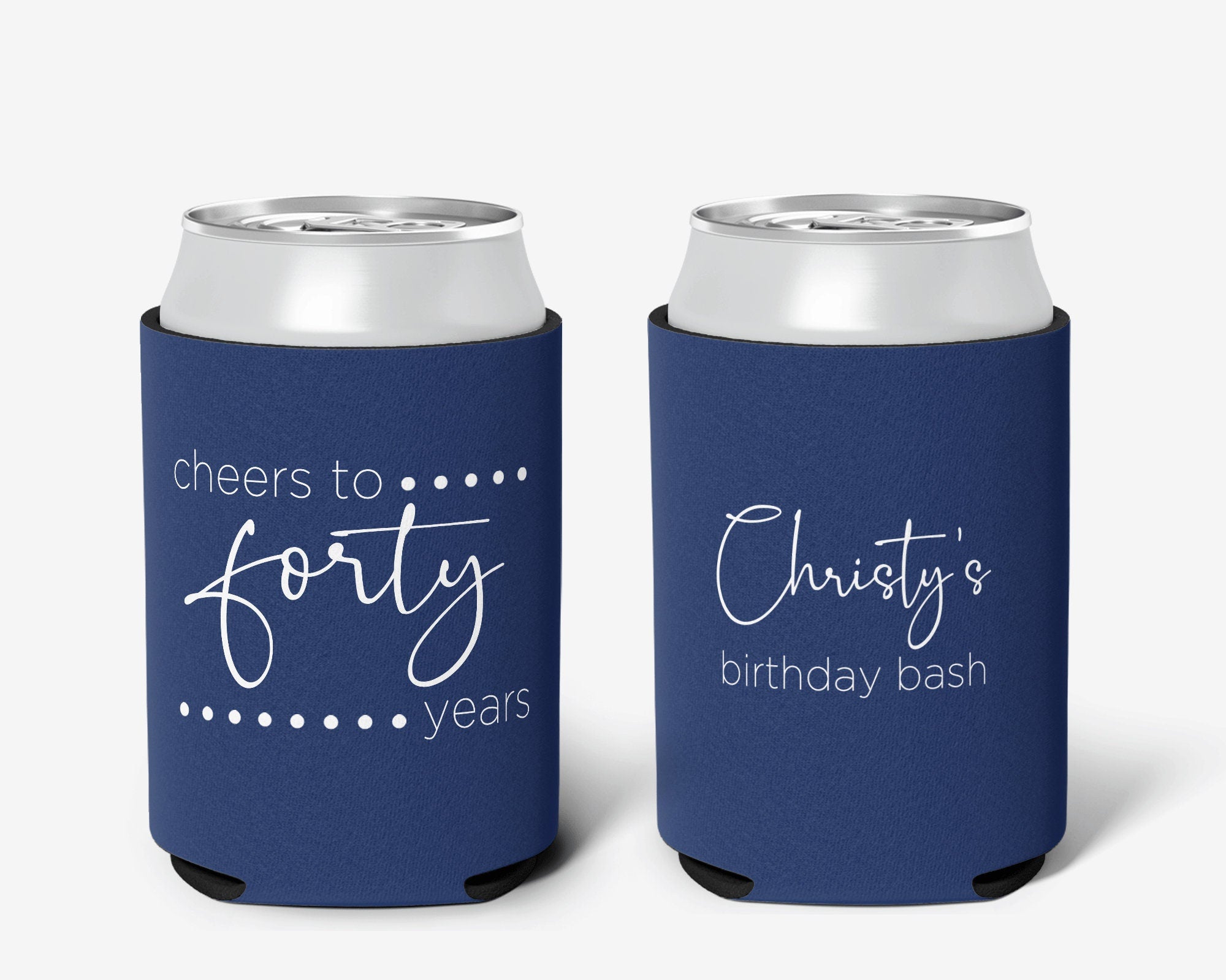 Birthday Bash Can Cooler Party Huggers Thirty Forty Fifty Birthday Can Cooler Sleeve