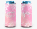 Bachelorette Party Can Cooler Pink Tie Dye Theme Bridal Party Personalized Can Cooler Sleeve