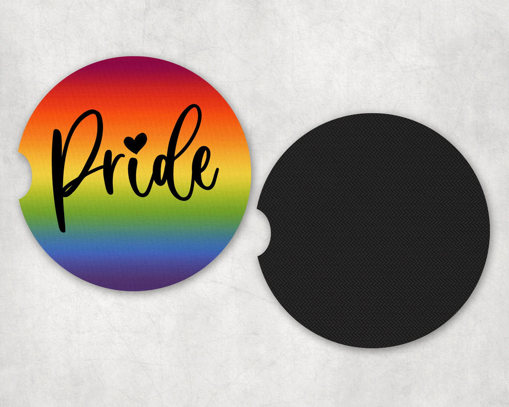 Pride Rainbow Car Coasters, Cup Holder Coaster