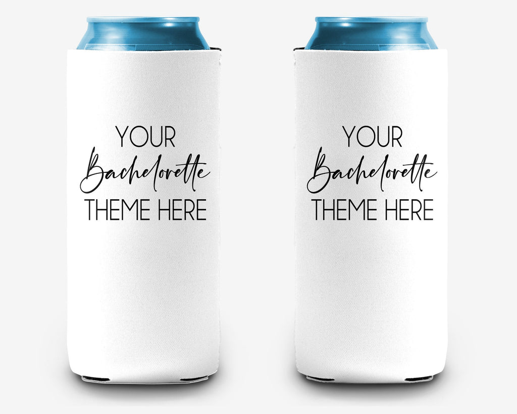 Bachelorette Party Can Cooler Custom Theme Bridal Party Theme Personalized Can Cooler Sleeve