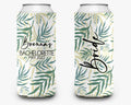 Palm Leaves Event Can Cooler Party Huggers Personalized Can Cooler Sleeve