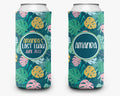 Palm Leaves Hawaiian Event Can Cooler Party Huggers Personalized Can Cooler Sleeve