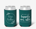 Wedding Custom Can Cooler, Modern Wreath Wedding Can Cooler Favors, Personalized Can Cooler Sleeve
