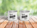 Custom Camping Mug, Custom Enamel Mug, Personalized Coffee Mug, Campfire Mug, Your Design
