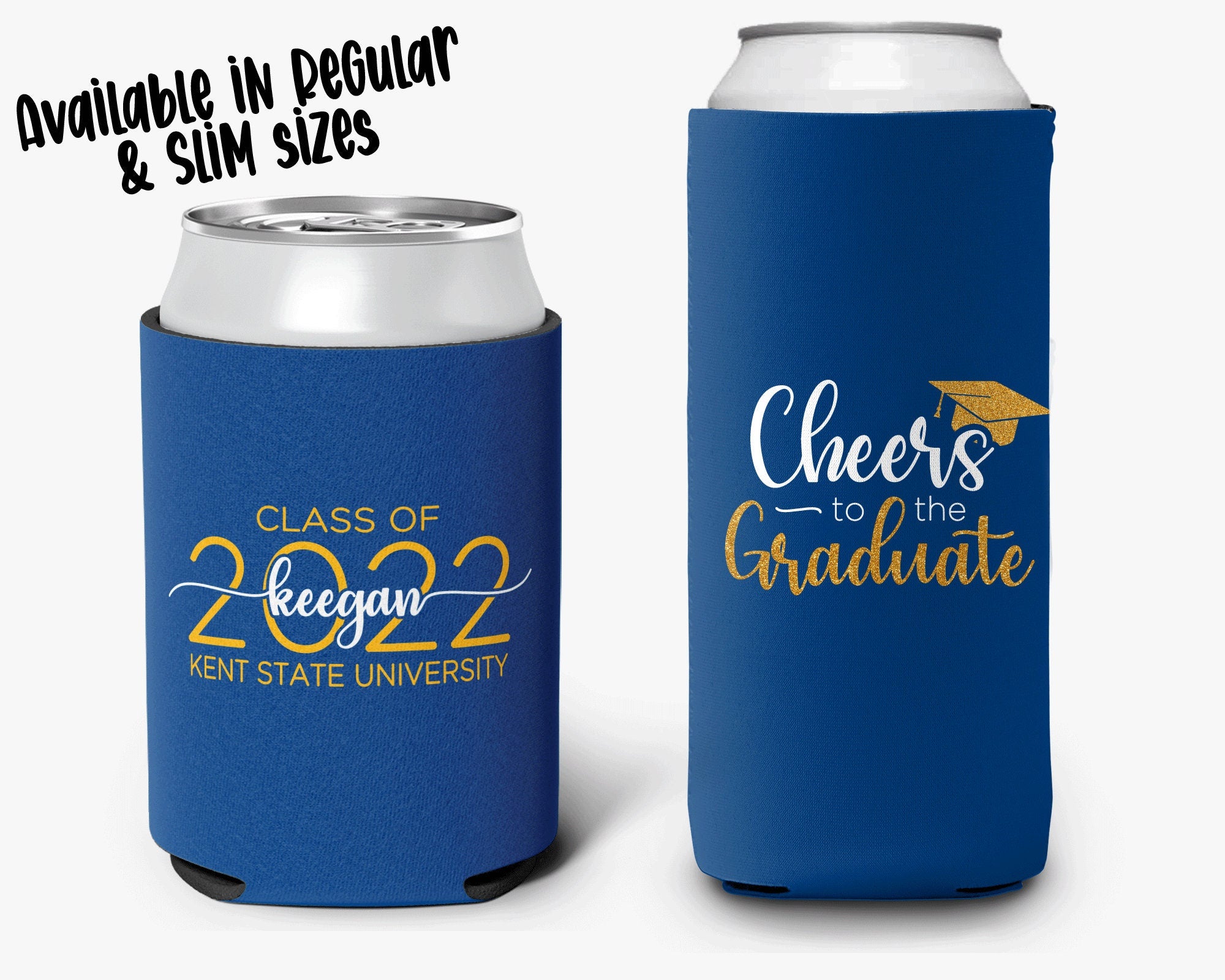 Cheers Graduate  Can Cooler Personalized Graduation Can Cooler Sleeve