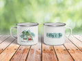 Personalized Adventuring Together Mug, Custom Enamel Mug, Personalized Wedding Coffee Mug, Campfire Mug, Newly Wed Mug
