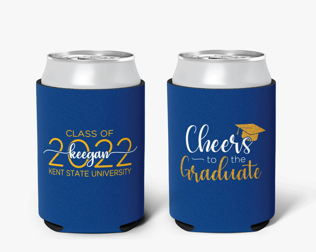 Cheers Graduate  Can Cooler Personalized Graduation Can Cooler Sleeve