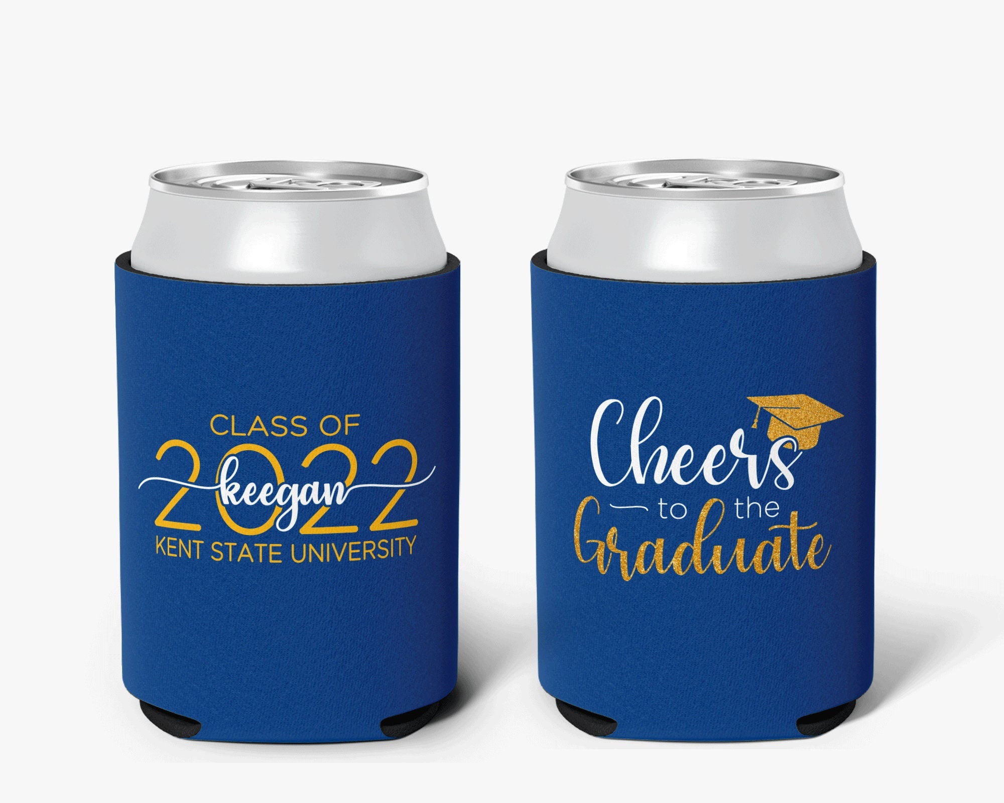 Cheers Graduate  Can Cooler Personalized Graduation Can Cooler Sleeve