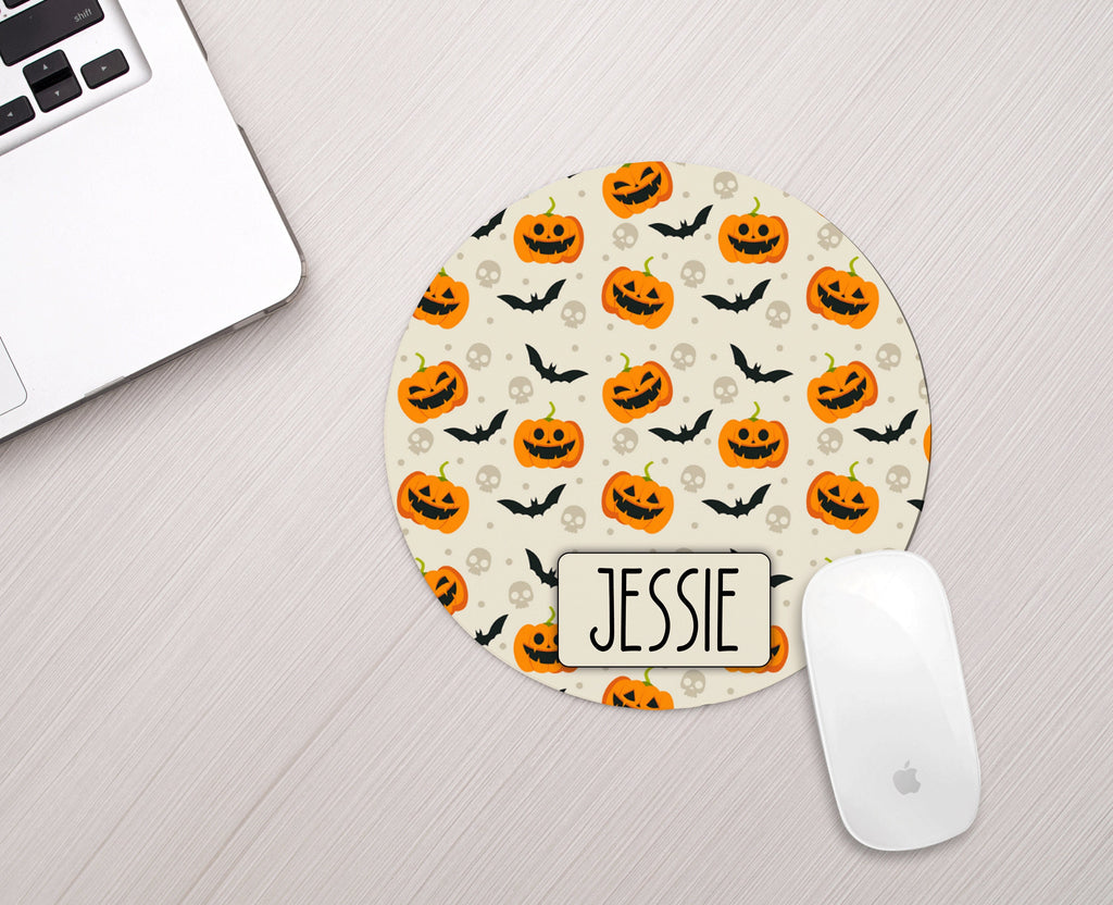 Personalized Halloween Mouse Pad Personalized Fall Theme Mousepad