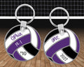 Volleyball Name Bag Tag | Personalized Team Volleyball Keychain | Volleyball Luggage Tag | Sports Bag Tag