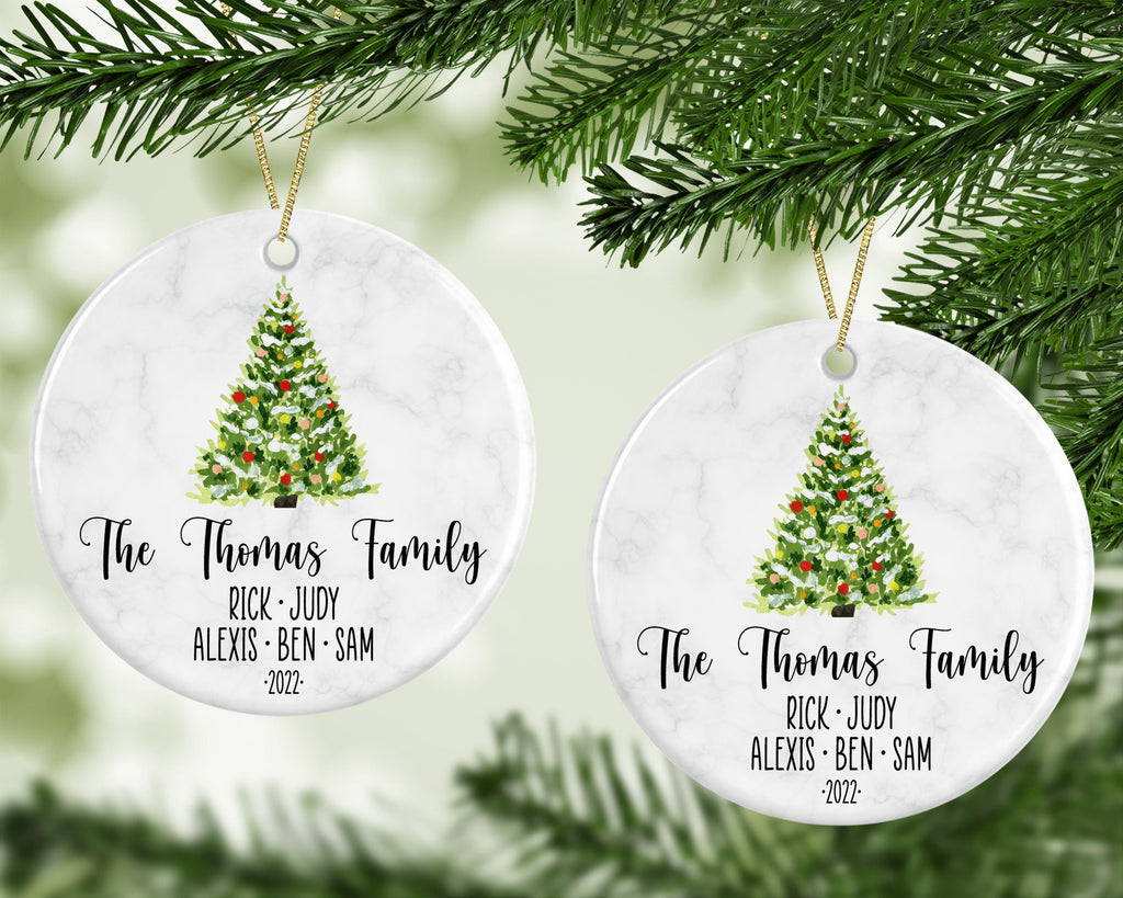 Personalized Family Name Ornament, Christmas Tree 2022 Ornament, Custom Ornament