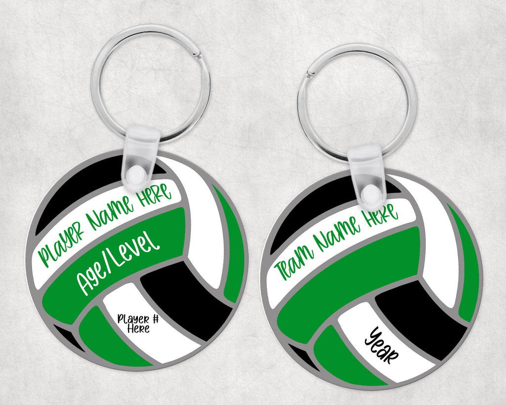 Volleyball Name Bag Tag | Personalized Team Volleyball Keychain | Volleyball Luggage Tag | Sports Bag Tag