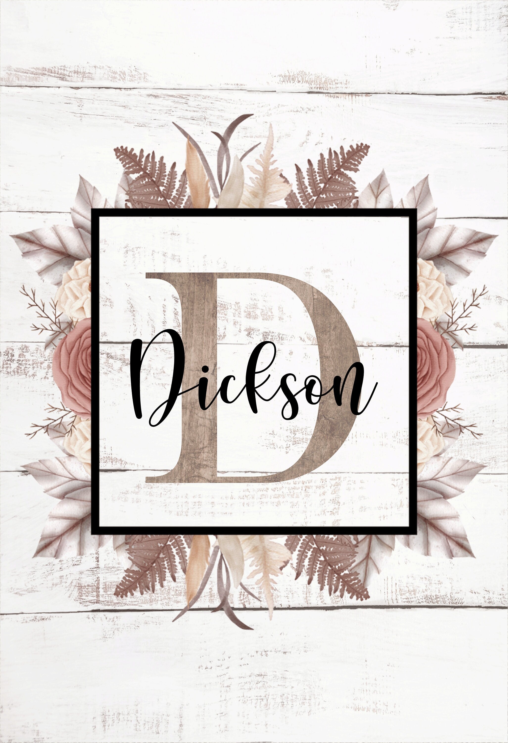 Personalized Welcome Garden Flag, Custom Farmhouse Garden Flag, Fall Floral Flag