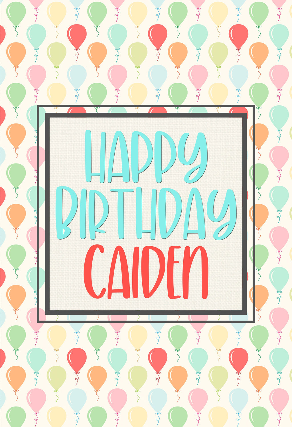 Personalized Happy Birthday Custom Garden Flag, Birthday Balloon Flag