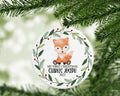 Personalized Name Ornament, Fox 2022 Ornament, First Christmas Custom Ornament